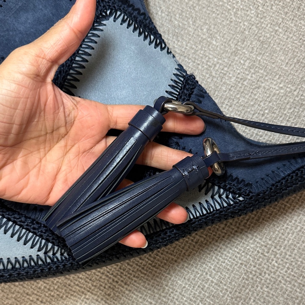 RARE MICHAEL KORS Patchwork Hobo Bag - Blue and Black - Picture 3 of 5
